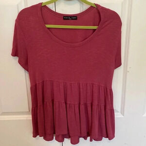 Kim & cami pink swing shirt small